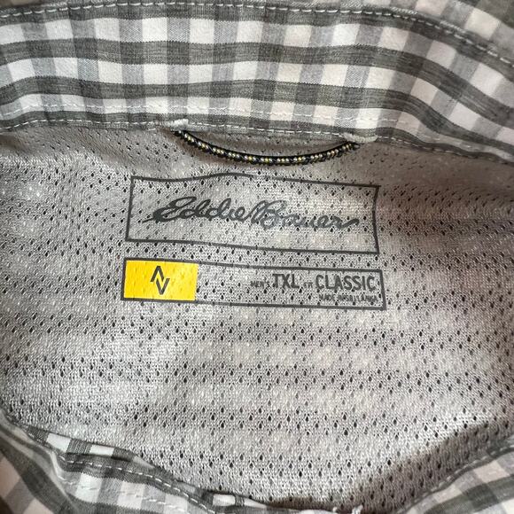 Eddie Bauer Men's Travex Classic Gingham Short Sleeve Button Down Shirt Size TXL - Picture 4 of 8